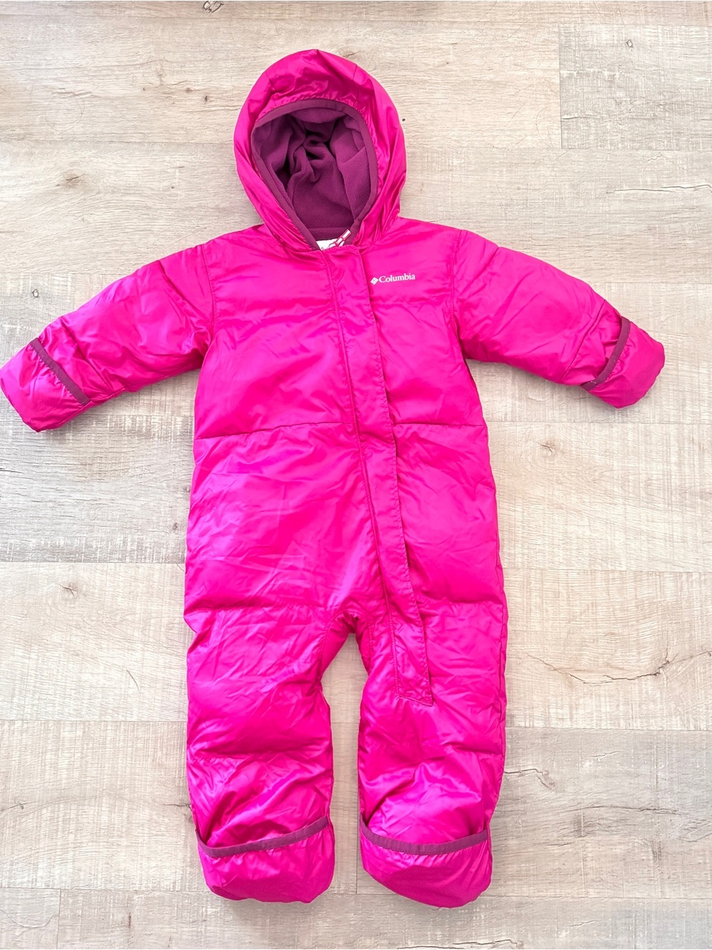 Columbia Bright Pink Insulated Toddler Bunting with Hood